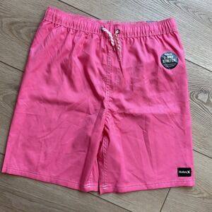 Hurley‎ Swim Trunks 2-Way Stretch Above Knee Hot Pink Youth XL (13-15 Yrs)
